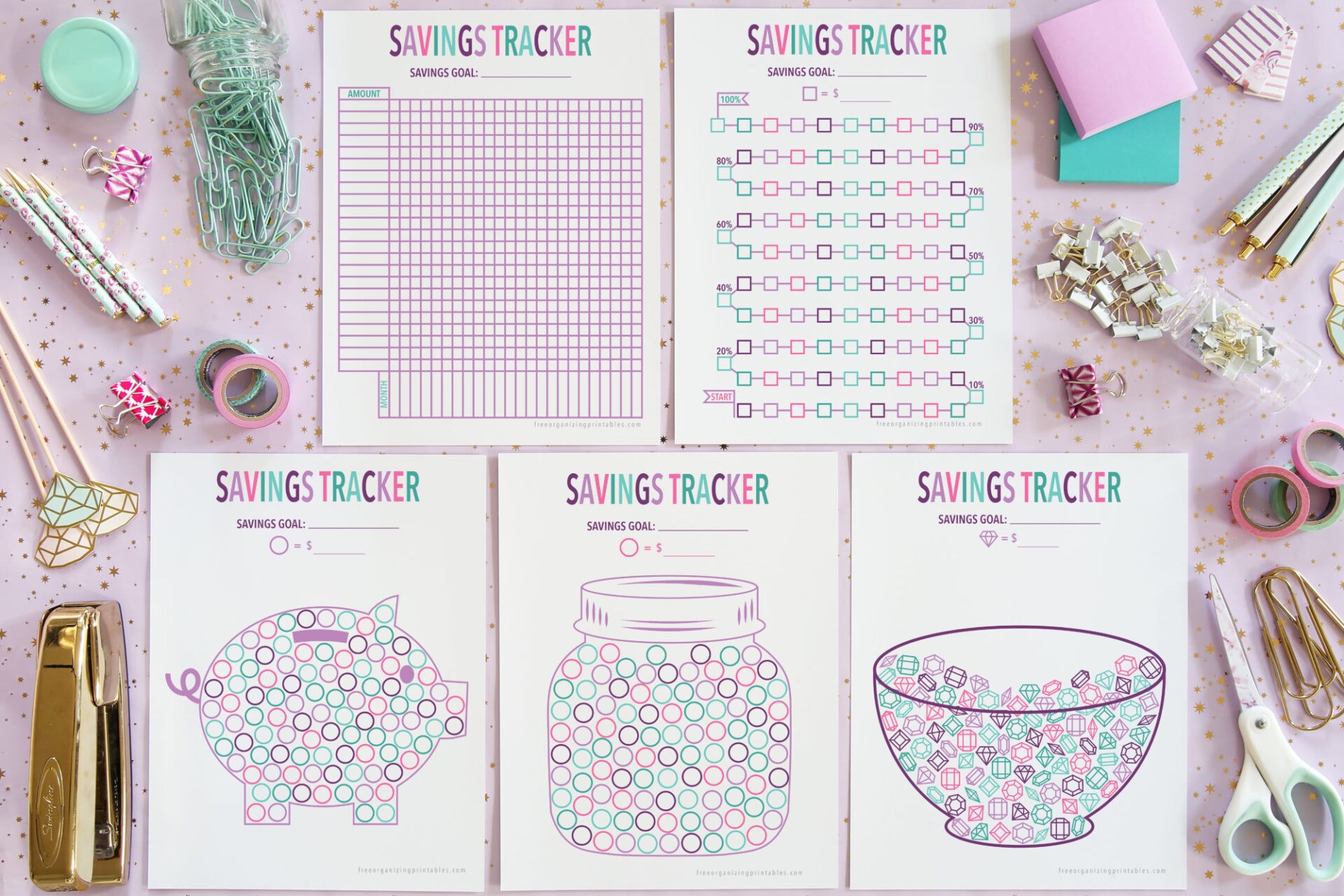 5+ free printable savings tracker pages